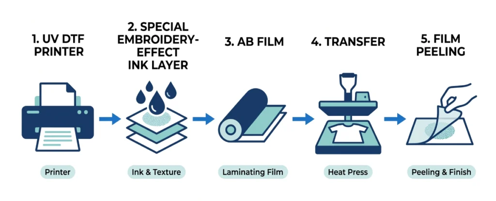3D Embroidery process