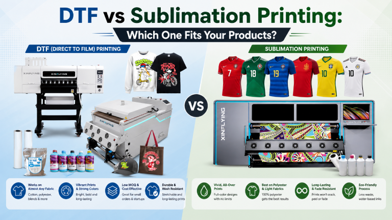 Impression DTF vs impression par sublimation